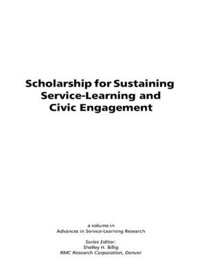 cover image of Scholarship for Sustaining Service-Learning and Civic Engagement